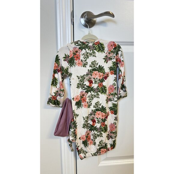 EVERLY GREY 2 Pc Matching Set in Beige Floral Size 0-3 Months - Picture 5 of 5